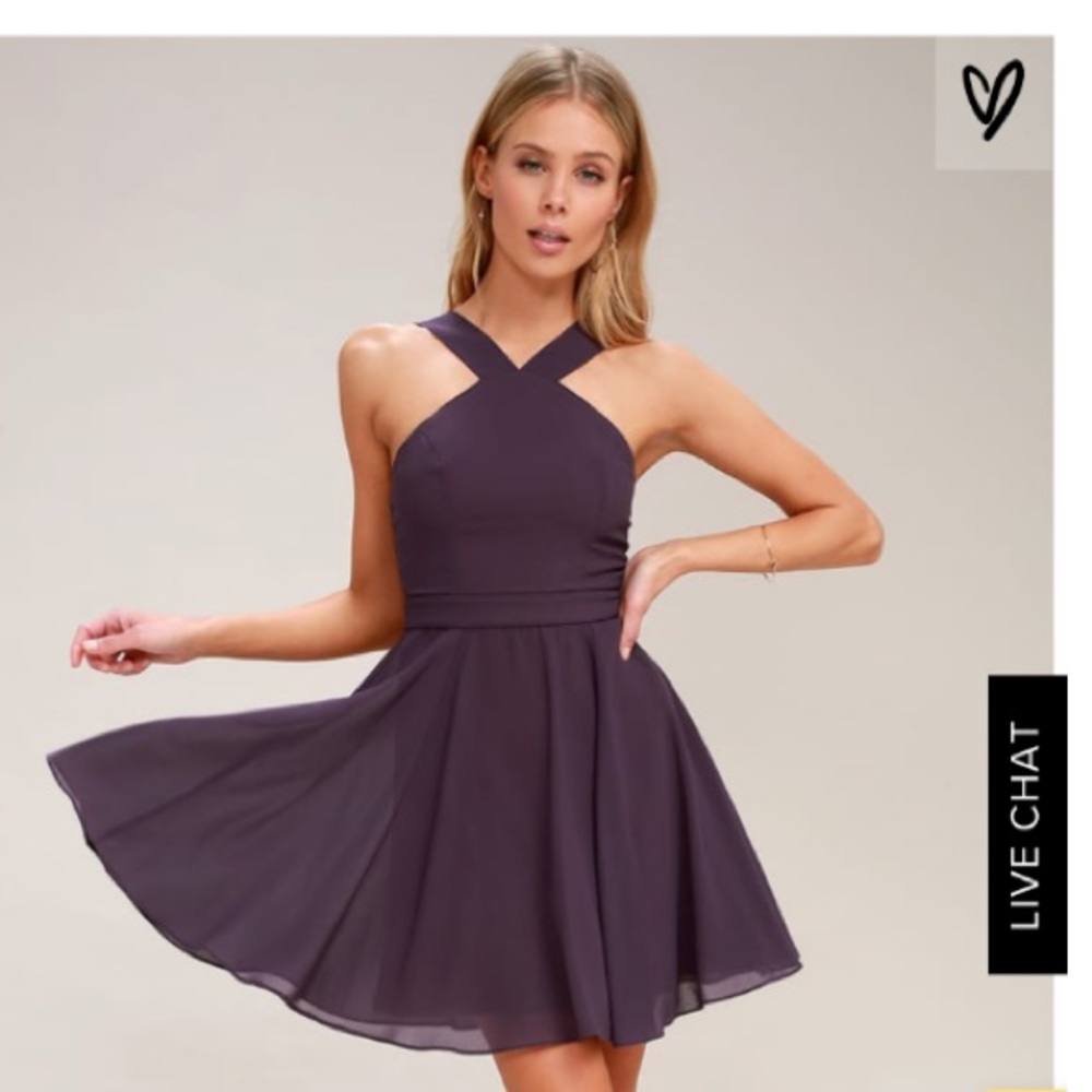 LuLus Purple Dress NWOT Size M